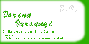 dorina varsanyi business card